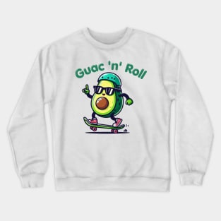 Avocada Guac 'n' Roll - Kawaii Crewneck Sweatshirt